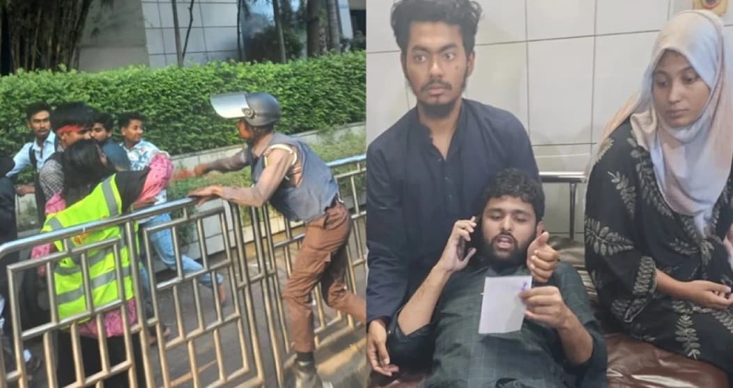 পুলিশের বাধা ও সংঘর্ষে ইনকিলাব মঞ্চের জাবের গুলিবিদ্ধ